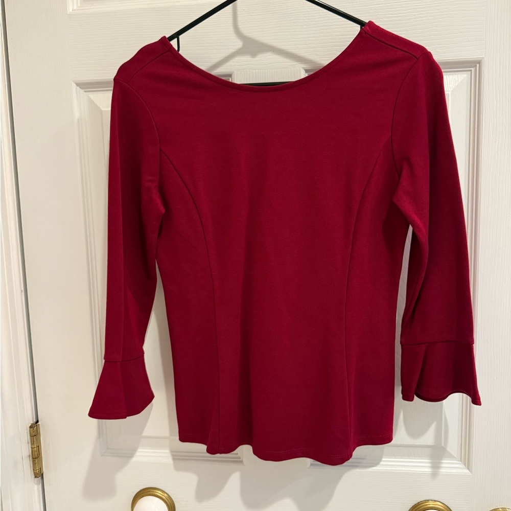Talbots Rich Red Long Sleeve Top